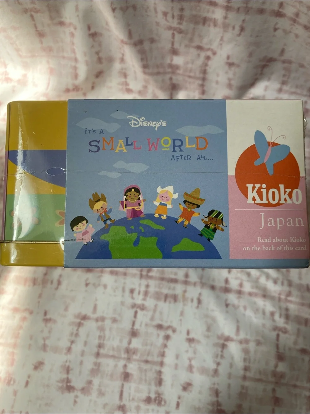 VTG Disney’s It’s A Small World” Musical Kioko Japan Doll Tin Collector Case NEW